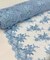 Baby Blue Sequin Embroidered Lace Fabric by the Yard, 54" Wide Floral Mesh Lace with Double Scalloped Edges
